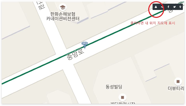 내 위치 표시 기능 사진
